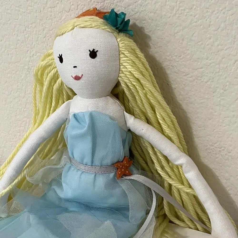 Pottery Barn Kids Designer Doll Mermaid on Land Sea Princess Blue Dress 18